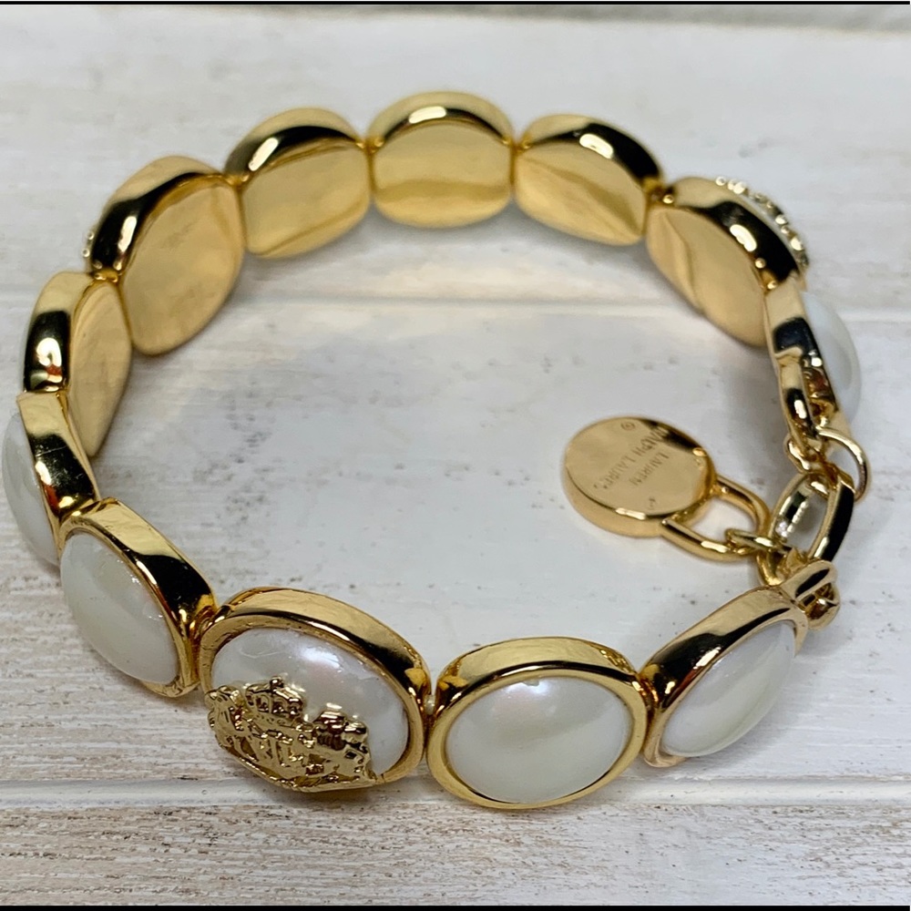 Ralph Lauren gold and pearl bracelet